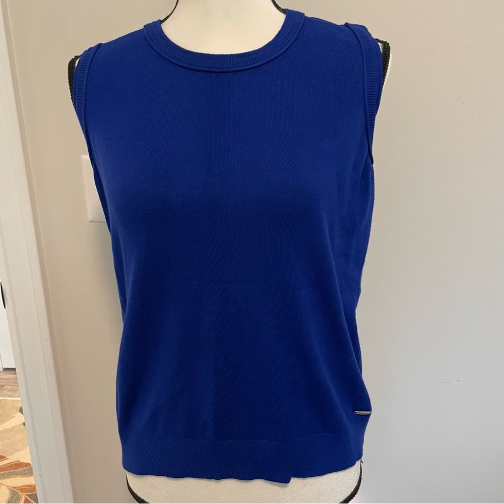 Calvin Klein Royal blue Sleeveless Knit Top - Women's Casual Tank